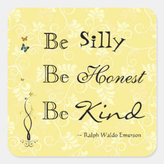 Carré Citation Emerson Be Silver Be Kind Sticker