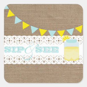 Carré Citronade Sip Et Voir Bébé Sticker Garçon