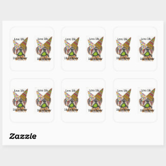 Carré colorful party love life like a boxer Sticker