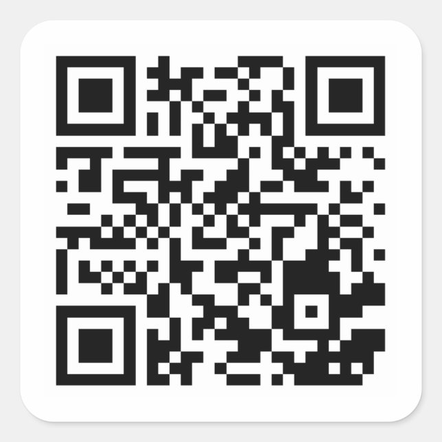 Carré Custom QR Code Classic Round Sticker Sheet (Devant)