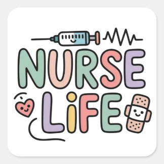 Carré Cute Pastel Nurse Life Sticker – Kawaii Medical 