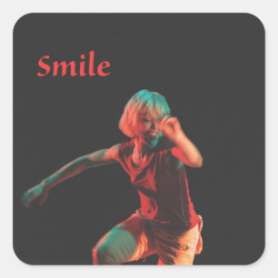 Carré Dansez vos verbes - Sticker sourire