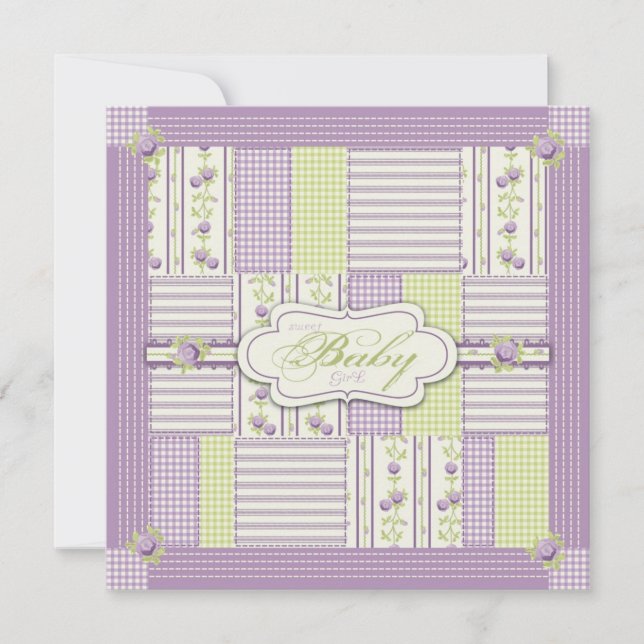 Carré de carte couette Rose Lilac (Devant)