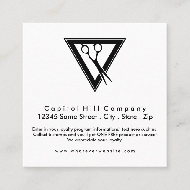 carré de ciseaux de cheveux de fidélité (Devant)