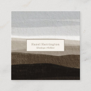 Carré de code QR neutre Carte de visite Brown Tan