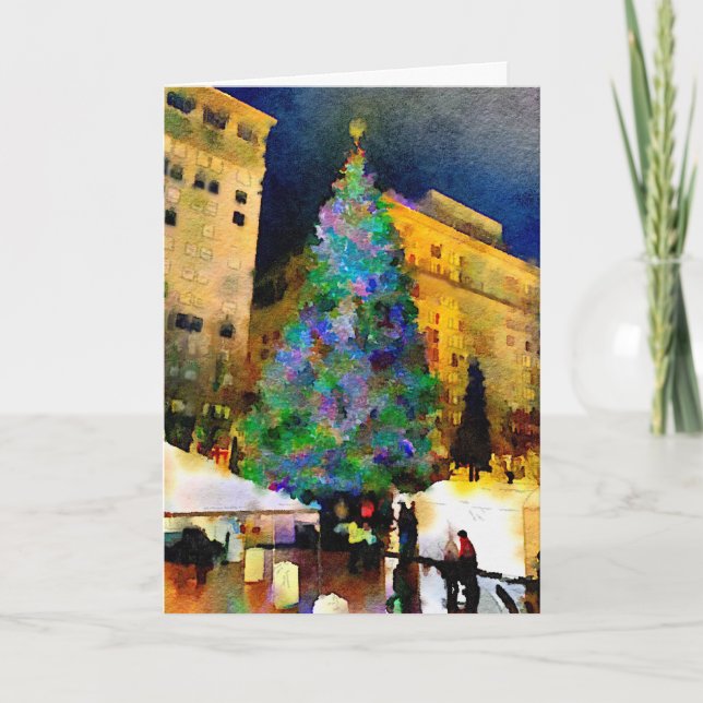 Carré de pionnier de Portland aux cartes de Noël (Devant)