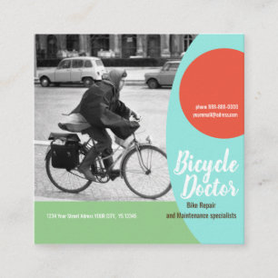 Carré DE RÉPARATION DE BICYCLE, Carte de visite 