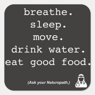 Carré Demandez à votre Naturopath - Sticker