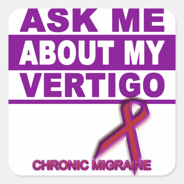 Carré Demandez-moi à propos de My Vertigo - Sticker (Devant)