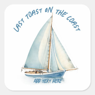 Carré Dernier Toast Sur Sticker Côtier