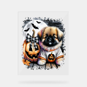 Carré d'Halloween Chien Pekingese