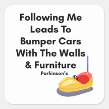 Don't Follow Me - Bumper Cars Sticker