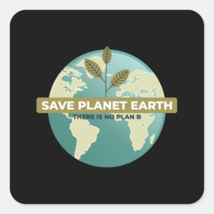 Carré ÉCONOMISEZ LE Sticker PLANET EARTH