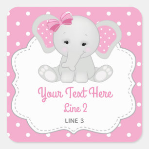 Carré  éléphant Étiquette