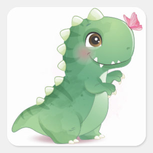 CARRÉ ENVELOPE SEAL STICKER : BABY DINOSAUR