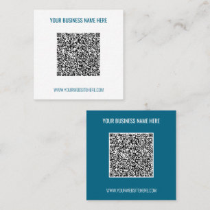 Carré Exemple de code QR et de carte de visite textuelle