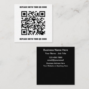 Carré Faites votre propre Modèle Carte de visite de code