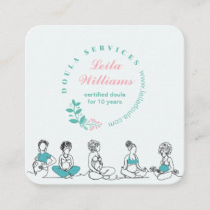 Carré femmes enceintes doula carte de visite