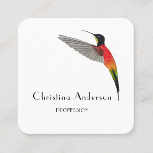 Carré Fiery Topaz Hummingbird Carte de visite