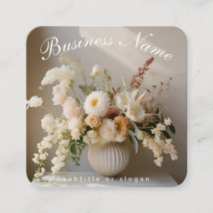 Carré Floral ensoleillé   Chic   Boho   Carte de visite