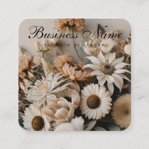 Carré Floral esthétique   Chic   Boho   Carte de visite
