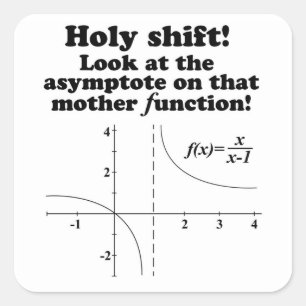 Carré Hilarious 'Holy Shift' ! Sticker de math Joke
