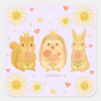 Carré HIMEKARI Stars Sticker – Purple