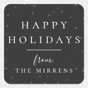 Carré Hiver   Sticker Black Holiday