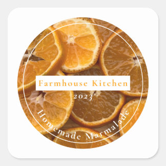 Carré Homemade Customizable Marmalade Jam Sticker
