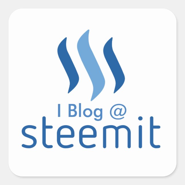Carré I Blog @ Steemit Sticker (Devant)