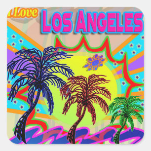 Carré I LOVE Los Angeles Eternal Sticker
