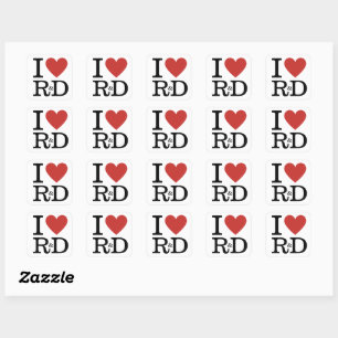 Carré I ❤️ Love R&D - Département R&D - STICKER