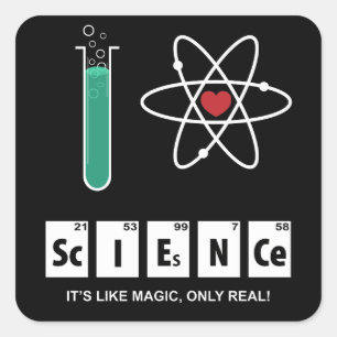Carré I Love Science - Sticker