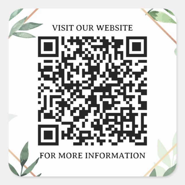 Carré intelligent : Sticker de code QR professionn (Devant)