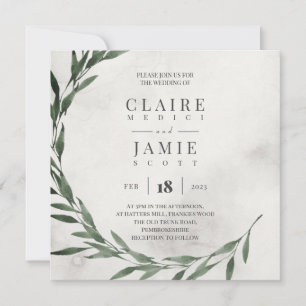 CARRÉ INVITATION classique RUSTIQUE