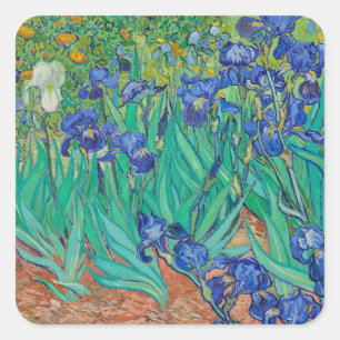 Carré "IRISES 1889" PAR VINCENT Van Gogh STICKER