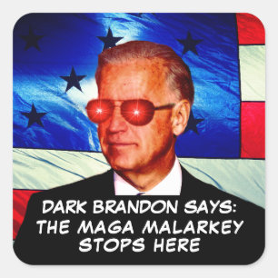 Carré Joe Biden comme Sticker Dark Brandon