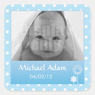 Carré Kitty - sticker bleu