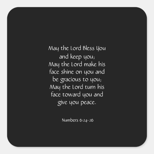 Carré L'Éternel Béni Soit Sticker (Devant)