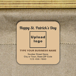 Carré Light Brown Saint Patrick Business Square Sticker