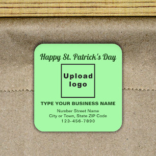 Carré Light Green Saint Patrick Business Square Sticker
