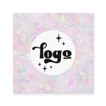 logo sur pastel opal minéral carte de visite