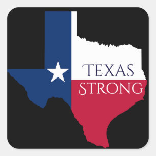 Carré L'ouragan Harvey Texas Strong State & Flag Sticker