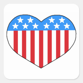 Carré Love American Style Sticker