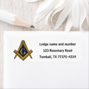 Carré maçonnique Freemason et boussole blanche