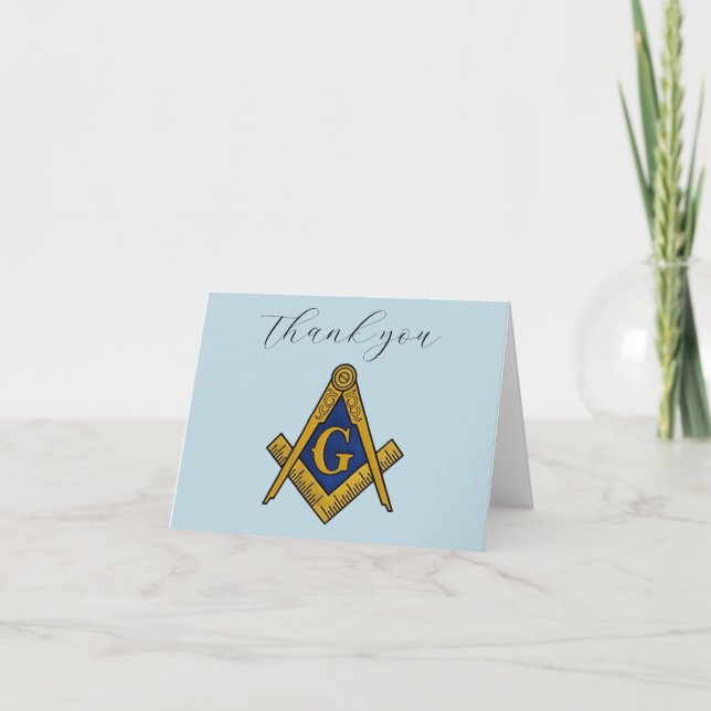 Carré maçonnique Freemason et Merci de boussole (Devant)