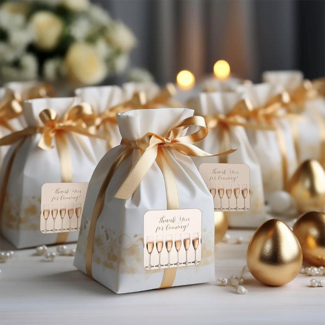 Carré Merci Fête des mariées Mariage Favor Sticker (Créateur téléchargé)