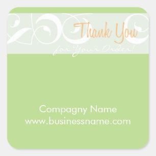 Carré Merci pour votre commande Corporate Green Sticker