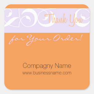 Carré Merci pour votre commande Sticker Corporate deco