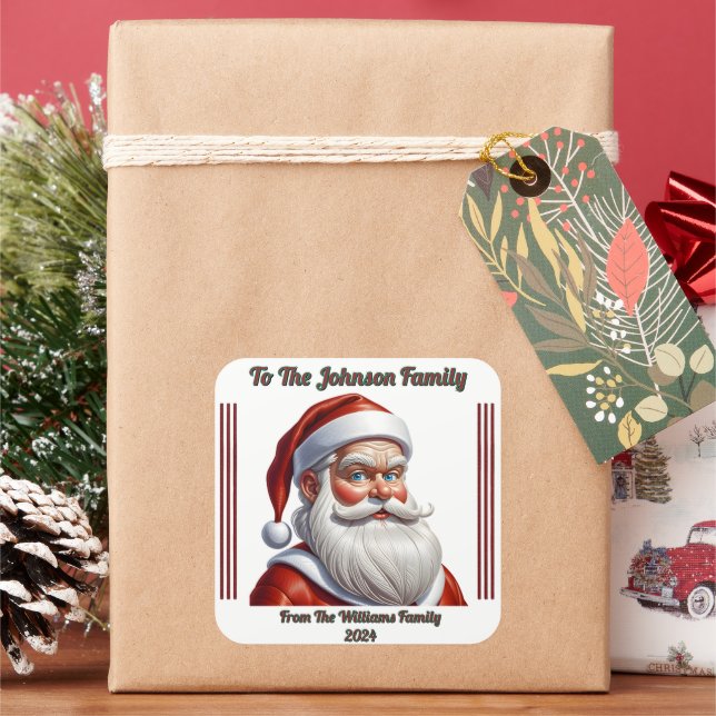 Carré Merry Christmas Joyful Sticker (vacances)